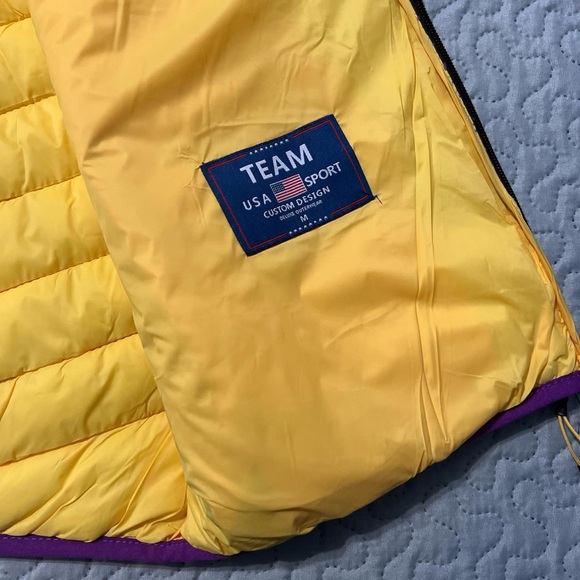 NBA LA Los Angeles lakers puffer jacket zip up coat outerwear medium basketball - Picture 6 of 6